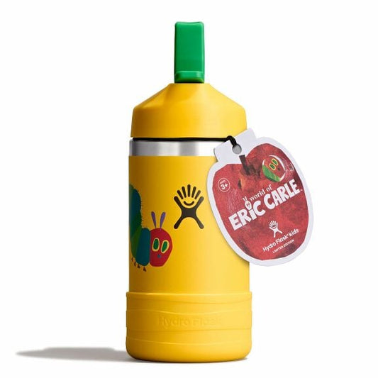 kids-12-oz-bottle-world-of-eric-carletm-w4 le26-w12-1000-kids-12-oz-wide-straw-cap-and-boot-yellow-caterpillar-straight-lid-open-withtag.jpg
