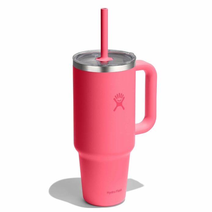 40-oz-travel-tumbler-e2 tt40pscc668-40-oz-travel-tumbler-clear-lid-popstar-pink-angled.jpg